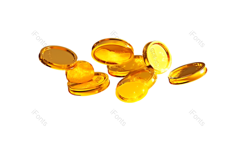 618图片,元素元素,金币PNG,节日装饰免抠素材